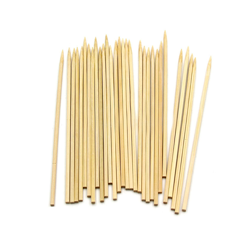 Square bamboo skewers